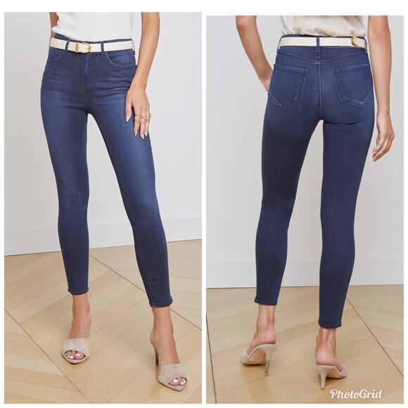 L'Agence The Margot High Rise Ankle Skinny Jeans in Natural Denim Size 25 NWT - Picture 1 of 5